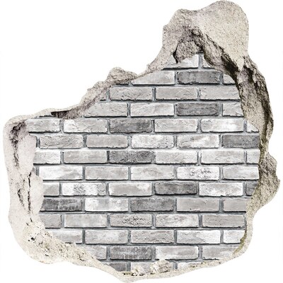 Finto buco nel muro 3D Un muro di mattoni in rovina