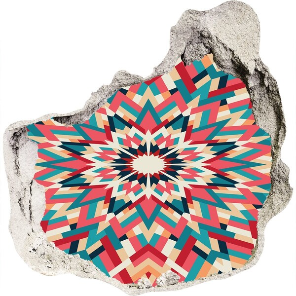 Adesivo effetto buco nel muro Geometria nel buco