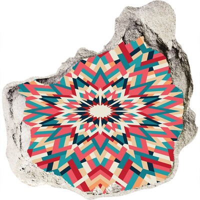 Adesivo effetto buco nel muro Geometria nel buco