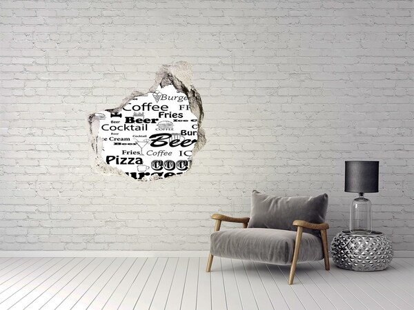 Finto buco nel muro 3D Caos culinario