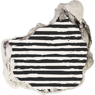 Adesivo effetto buco nel muro Muro in rovina con strisce