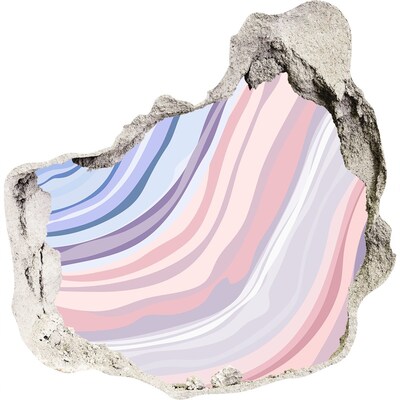 Adesivo effetto buco nel muro Un buco colorato nel muro