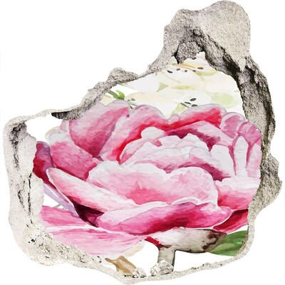 Adesivo effetto buco nel muro Paesaggio floreale nel buco nel muro