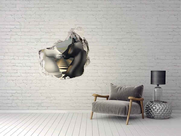 Finto buco nel muro 3D Scontro a scacchi