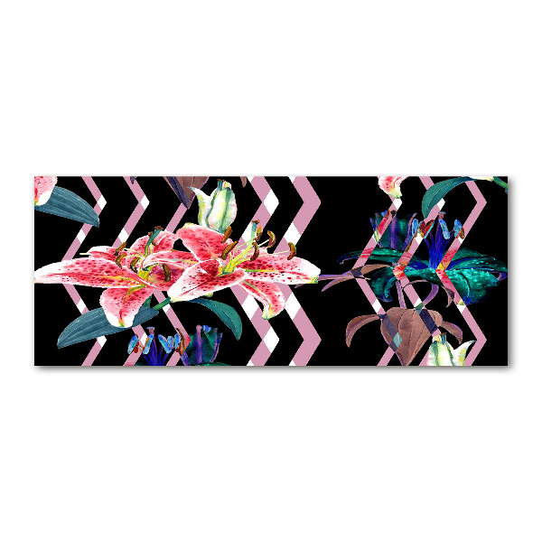 Quadro in vetro acrilico Giglio tropicale