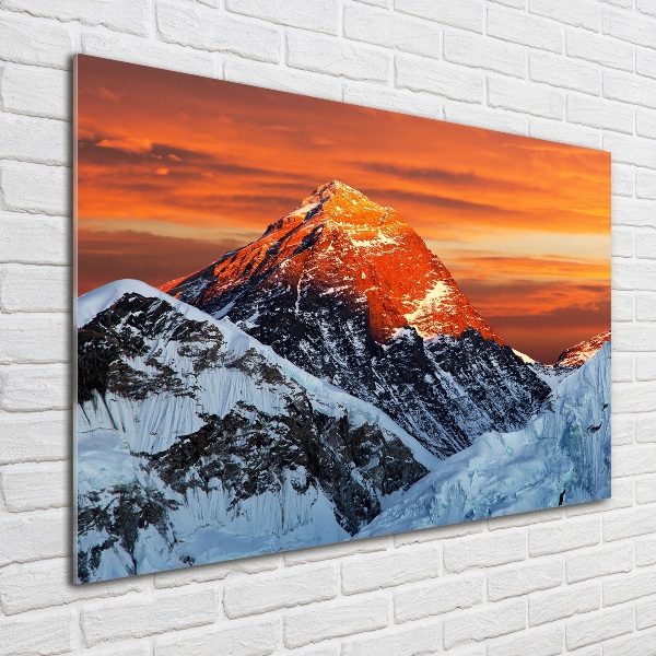 Quadro in vetro acrilico Vetta dell'Everest