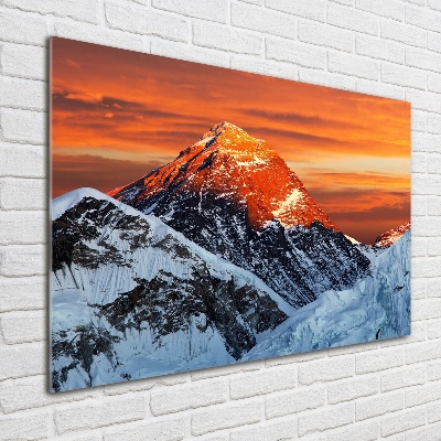 Quadro in vetro acrilico Vetta dell'Everest