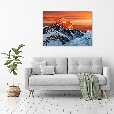 Quadro in vetro acrilico Vetta dell'Everest