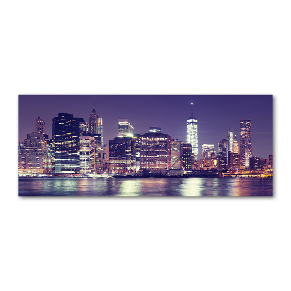 Quadro vetro acrilico New York di notte