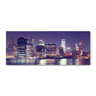 Quadro vetro acrilico New York di notte