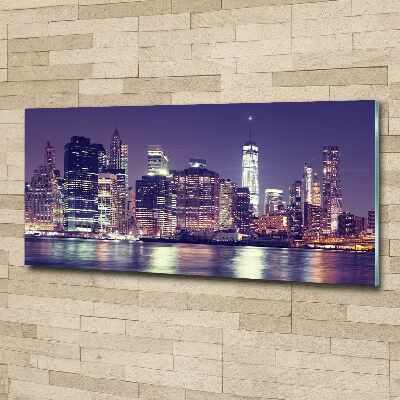 Quadro vetro acrilico New York di notte