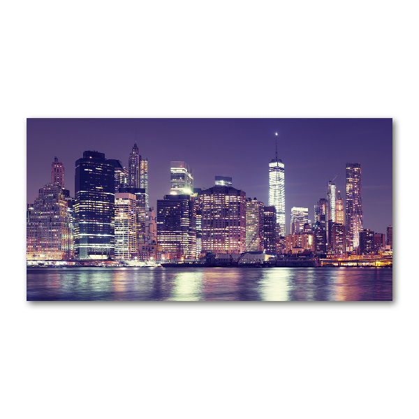 Quadro vetro acrilico New York di notte