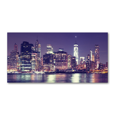Quadro vetro acrilico New York di notte