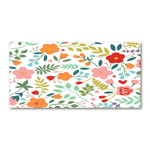 Quadro su vetro acrilico Illustrazione di fiori