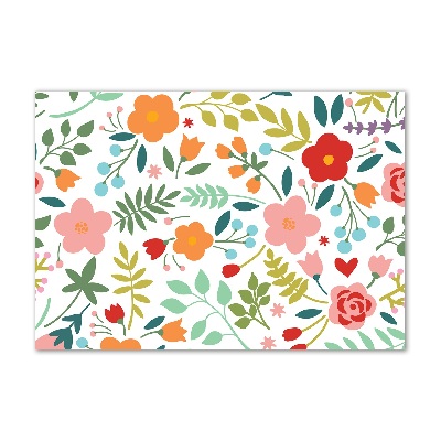 Quadro su vetro acrilico Illustrazione di fiori