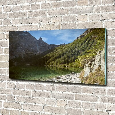 Quadro in vetro acrilico L'occhio del mare dei Monti Tatra