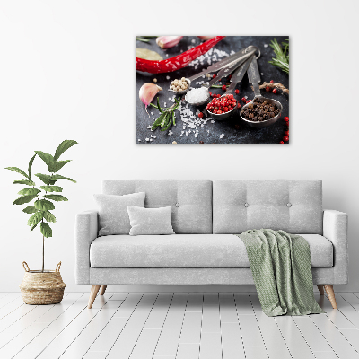 Quadro in vetro acrilico Erbe aromatiche e spezie