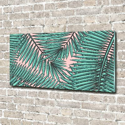 Quadro su vetro acrilico Foglie di palma