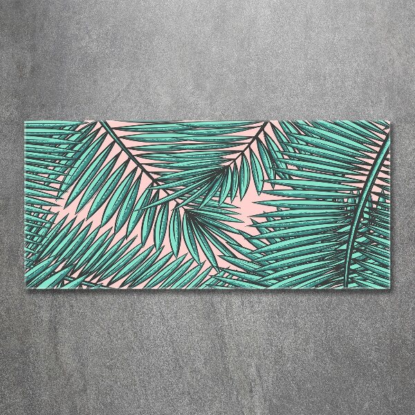 Quadro su vetro acrilico Foglie di palma