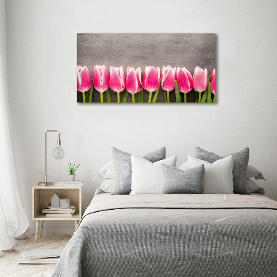 Quadro su vetro acrilico Giardino rosa