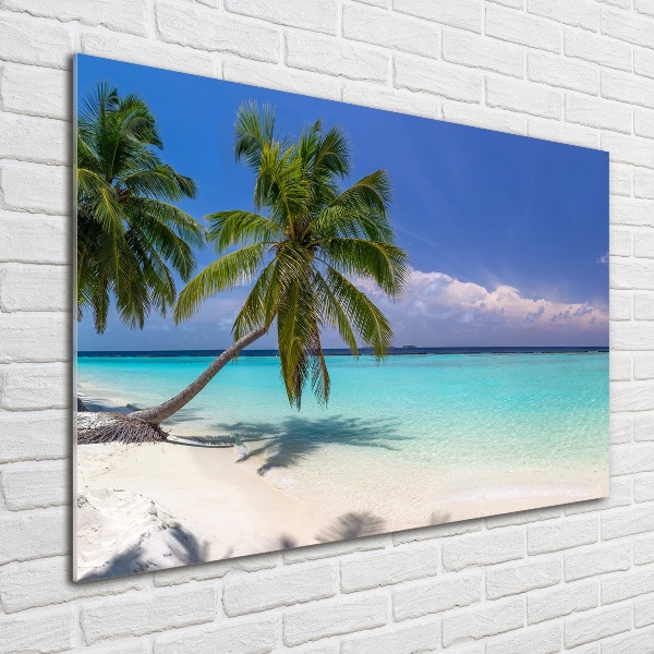 Quadro in vetro acrilico Panorama della spiaggia