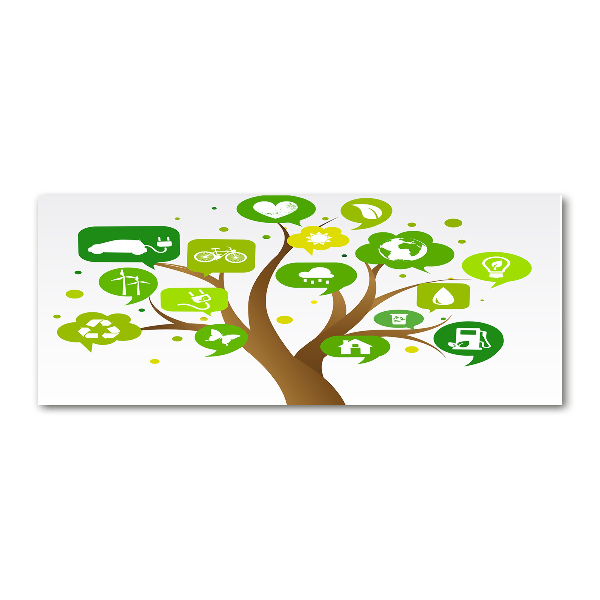 Quadro vetro acrilico Albero ecologico