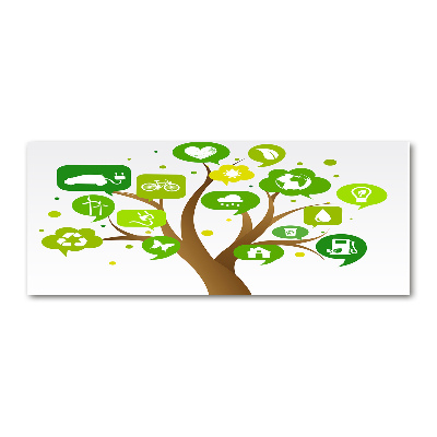 Quadro vetro acrilico Albero ecologico