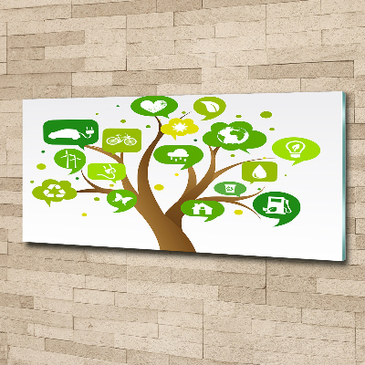 Quadro vetro acrilico Albero ecologico
