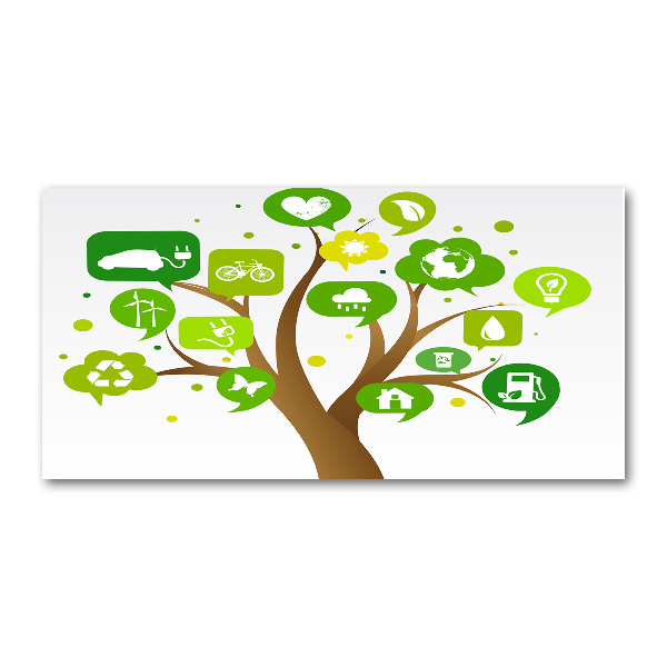 Quadro vetro acrilico Albero ecologico