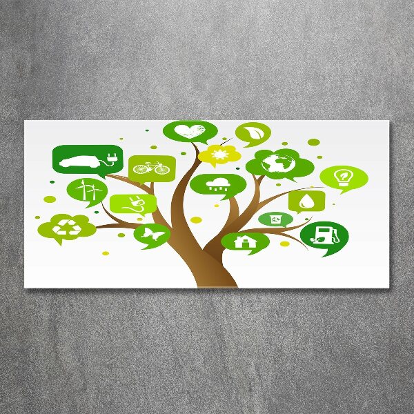 Quadro vetro acrilico Albero ecologico