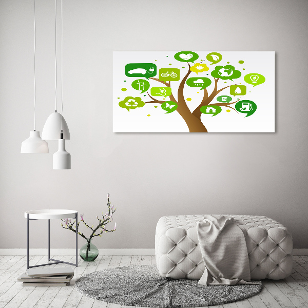Quadro vetro acrilico Albero ecologico