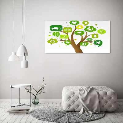 Quadro vetro acrilico Albero ecologico