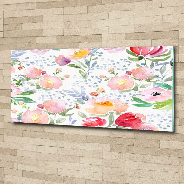 Quadro in vetro acrilico Papaveri