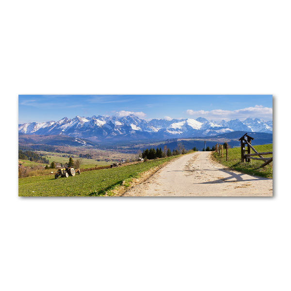 Quadro in vetro acrilico Panorama dei Monti Tatra