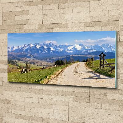 Quadro in vetro acrilico Panorama dei Monti Tatra