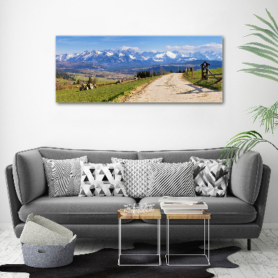 Quadro in vetro acrilico Panorama dei Monti Tatra