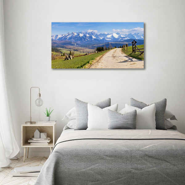 Quadro in vetro acrilico Panorama dei Monti Tatra