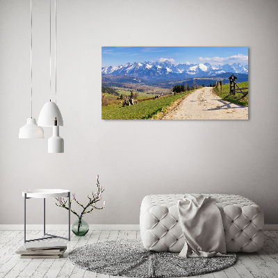 Quadro in vetro acrilico Panorama dei Monti Tatra
