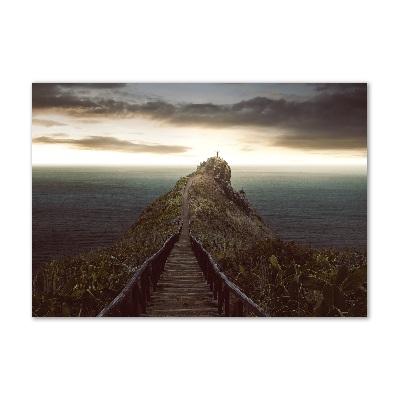 Quadro su vetro acrilico Sentiero sulla roccia