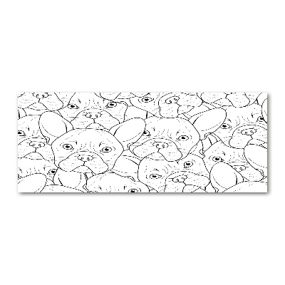 Quadro su vetro acrilico Bulldog francesi