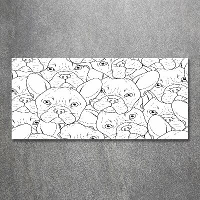 Quadro su vetro acrilico Bulldog francesi