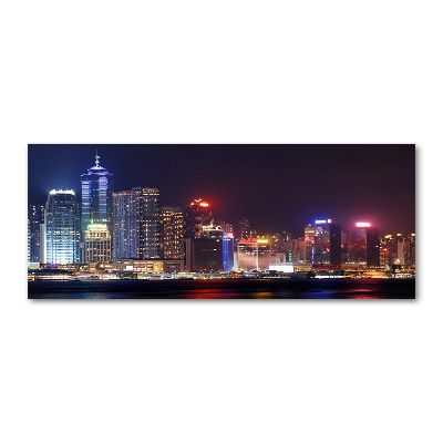 Quadro vetro acrilico Hong Kong di notte