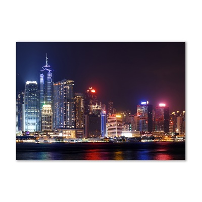 Quadro vetro acrilico Hong Kong di notte