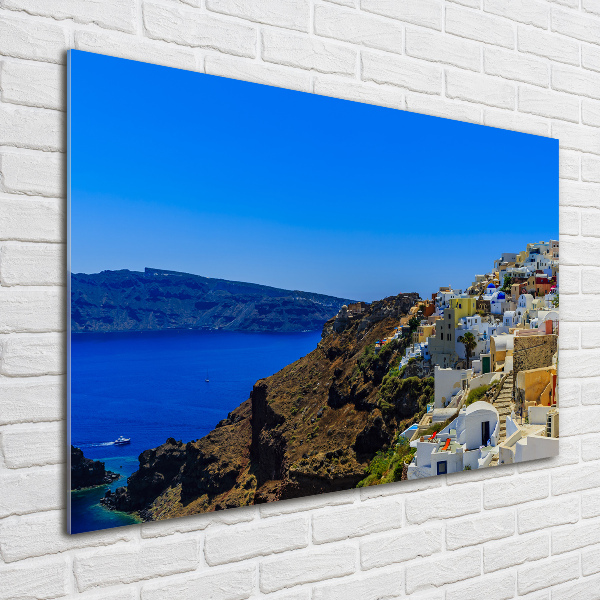 Quadro in vetro acrilico Santorini, Grecia