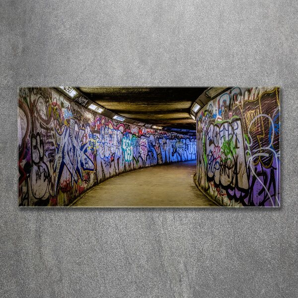 Quadro vetro acrilico Graffiti nella metropolitana