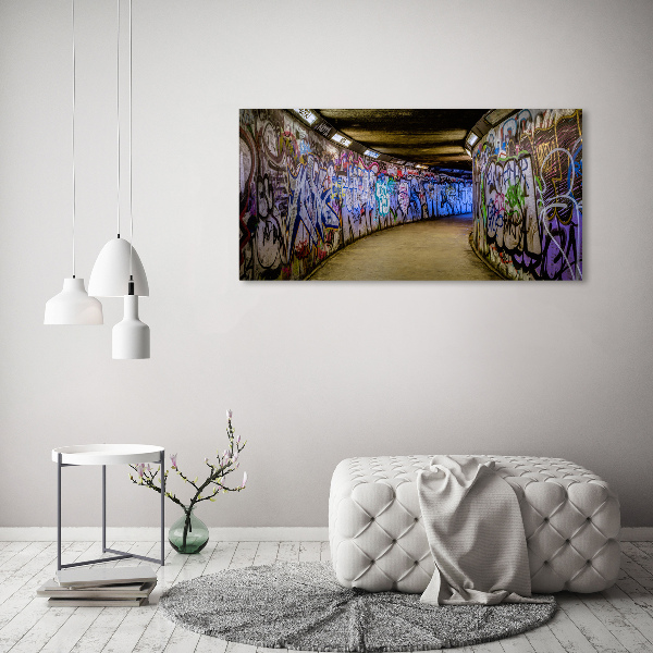 Quadro vetro acrilico Graffiti nella metropolitana