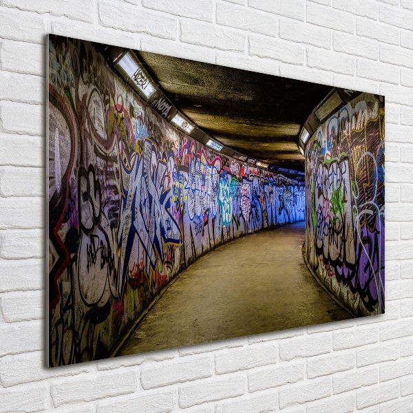 Quadro vetro acrilico Graffiti nella metropolitana
