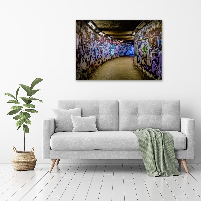 Quadro vetro acrilico Graffiti nella metropolitana