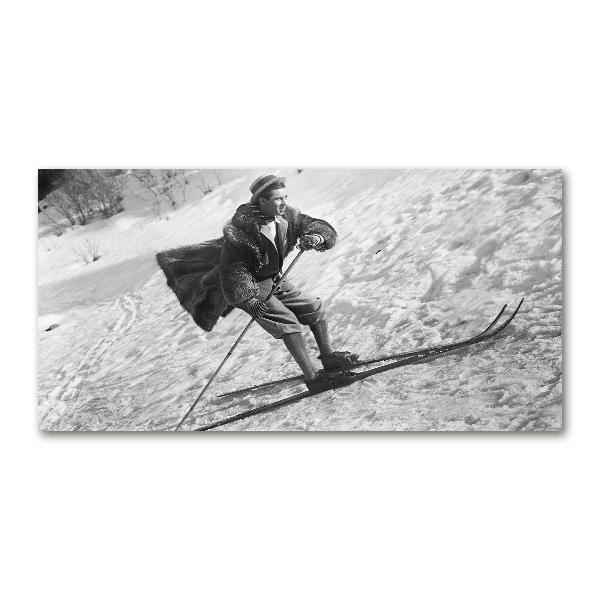 Quadro su vetro acrilico Sciatore