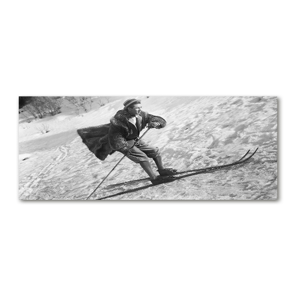 Quadro su vetro acrilico Sciatore